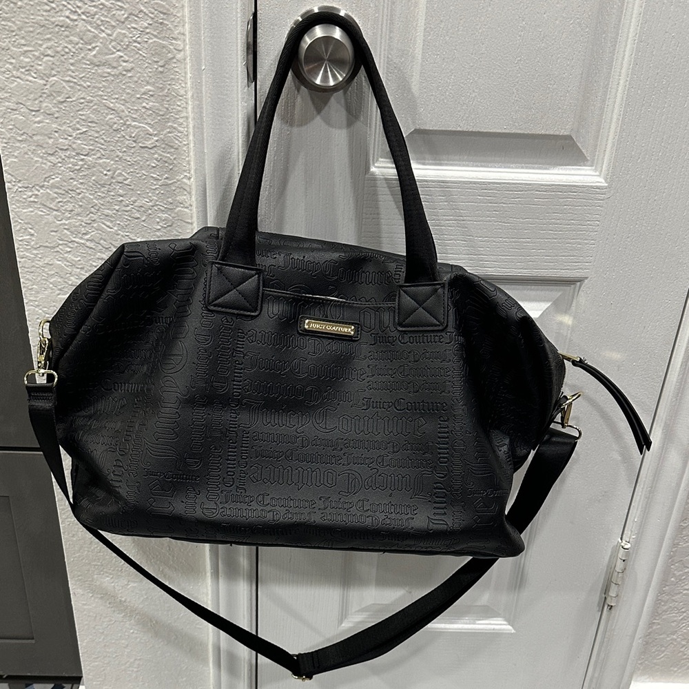 Juicy Couture Embossed Black Travel Bag